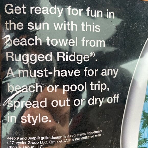 Rugged Ridge 14230.01 Beach Towel. Jeep On The Beach ( Ready To Rock) New - Picture 7 of 8
